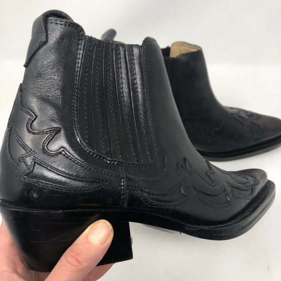 Donato Marrone Black Leather Ankle Boots Men’s 6.5 - Picture 6 of 12